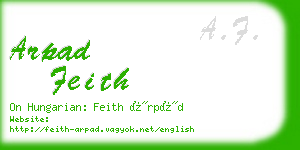 arpad feith business card